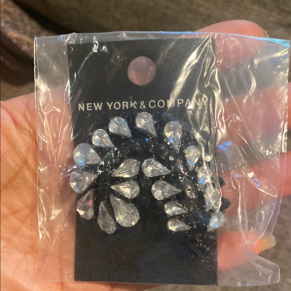 New York & Company Teardrop Crystal brooch
